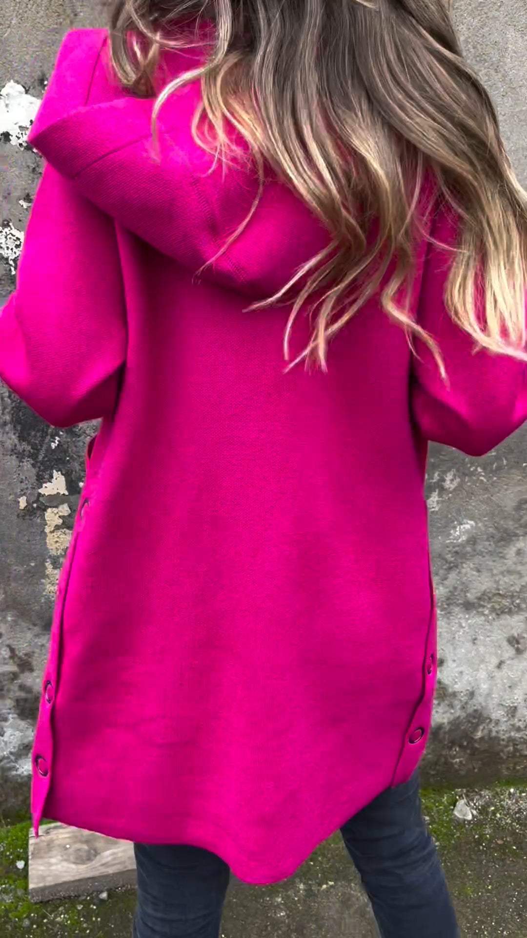 SVENDITA TOTALE🔥Giacca Casual da Donna con Cappuccio, Maniche Lunghe e Bottoni Laterali
