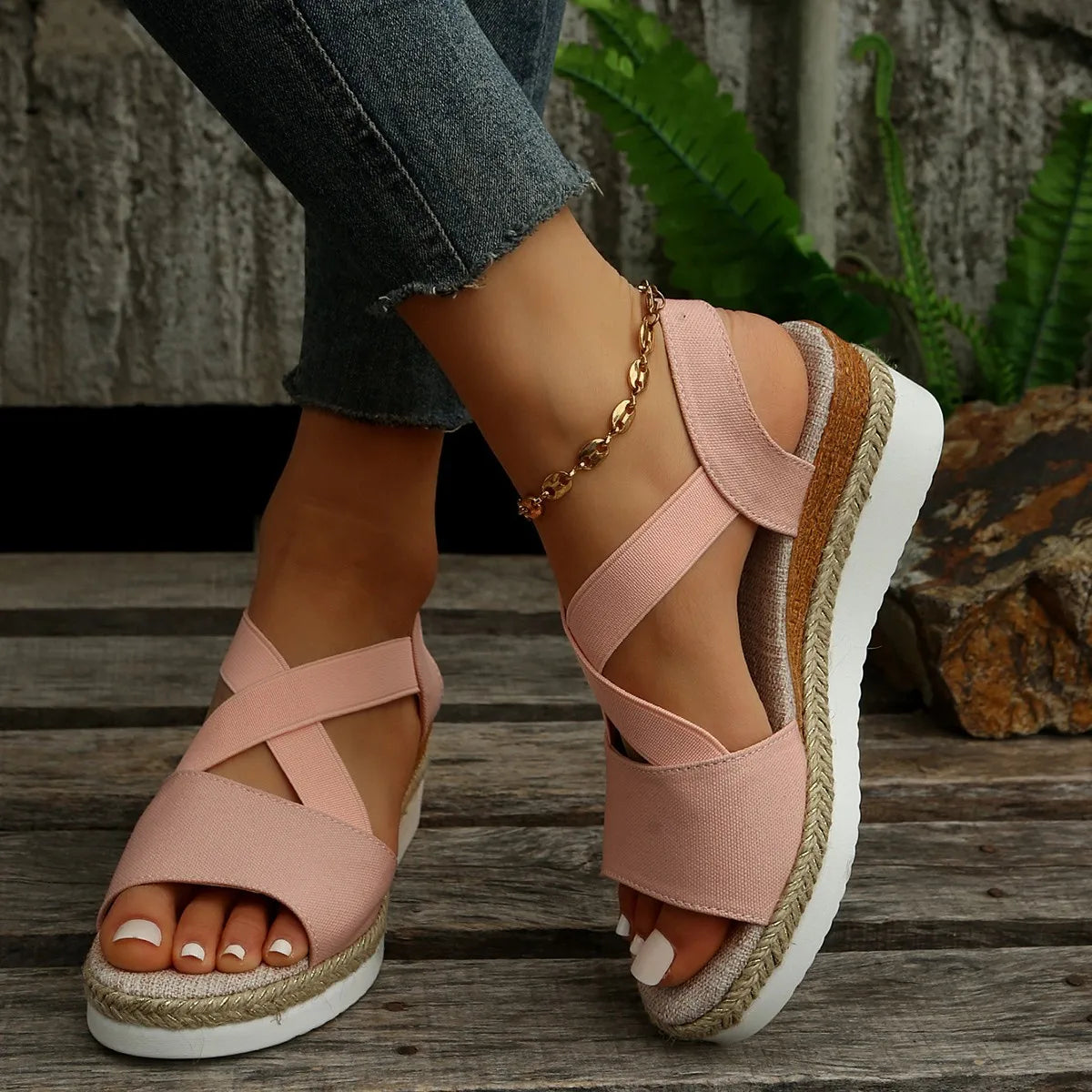 Sandali con Zeppa Espadrillas da Donna