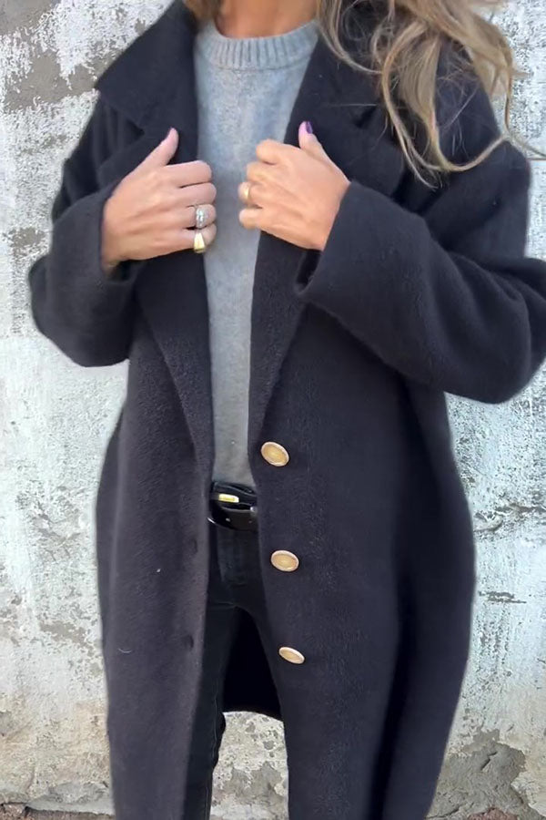 SVENDITA DI LIQUIDAZIONE🔥Giacca Casual Larga a Maniche Lunghe con Risvolto Tinta Unita - SCONTO DEL 48%