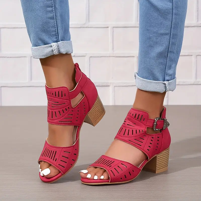 🔥 Ultimo Giorno Promozione 50% DI SCONTO - Scarpe Ortopediche in Pelle con Tacco Alto da Donna Nuove 2024