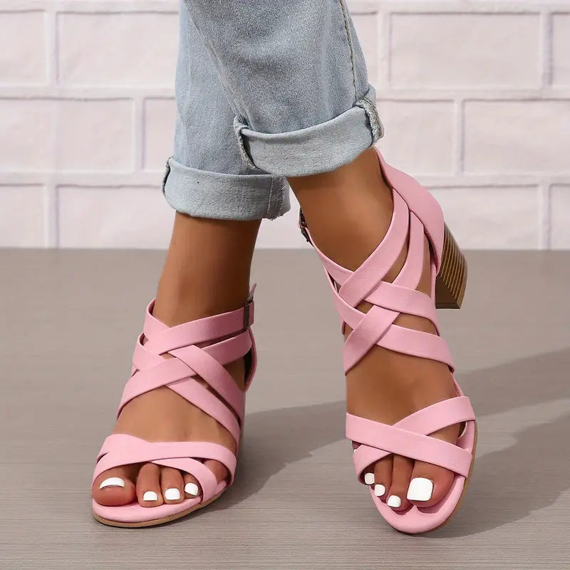 🔥Ultimo Giorno Promozione Sconto 50% - Sandali Ortopedici da Donna Retrò con Tacco Alto
