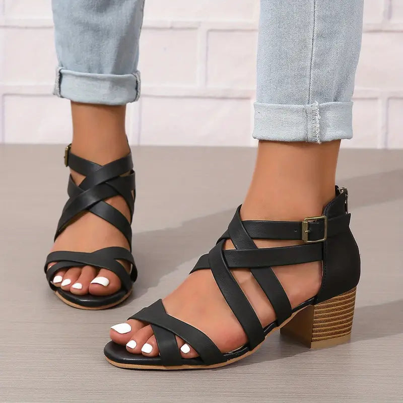 🔥Ultimo Giorno Promozione Sconto 50% - Sandali Ortopedici da Donna Retrò con Tacco Alto