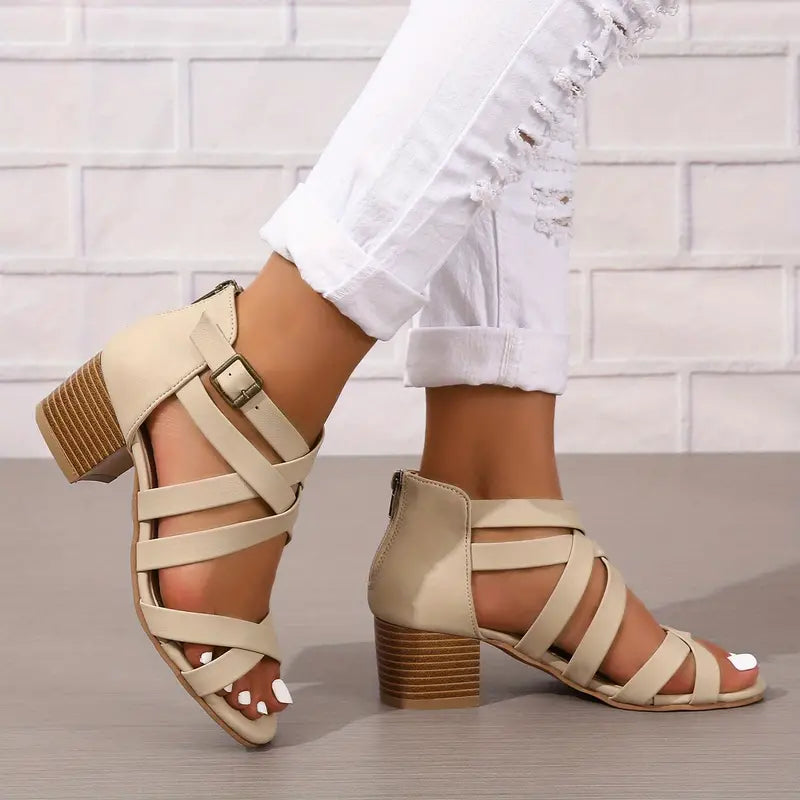 🔥Ultimo Giorno Promozione Sconto 50% - Sandali Ortopedici da Donna Retrò con Tacco Alto