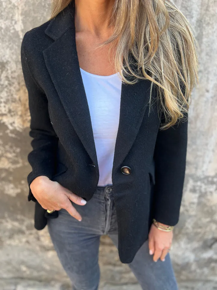 🔥NOVITÀ- 48% DI SCONTO- Giacca casual da donna in cotone con revers e maniche lunghe