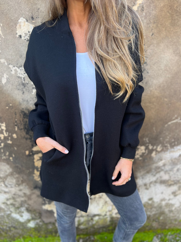 SVENDITA TOTALE🔥 Giacca Casual a Maniche Lunghe con Cerniera e Collo Tondo