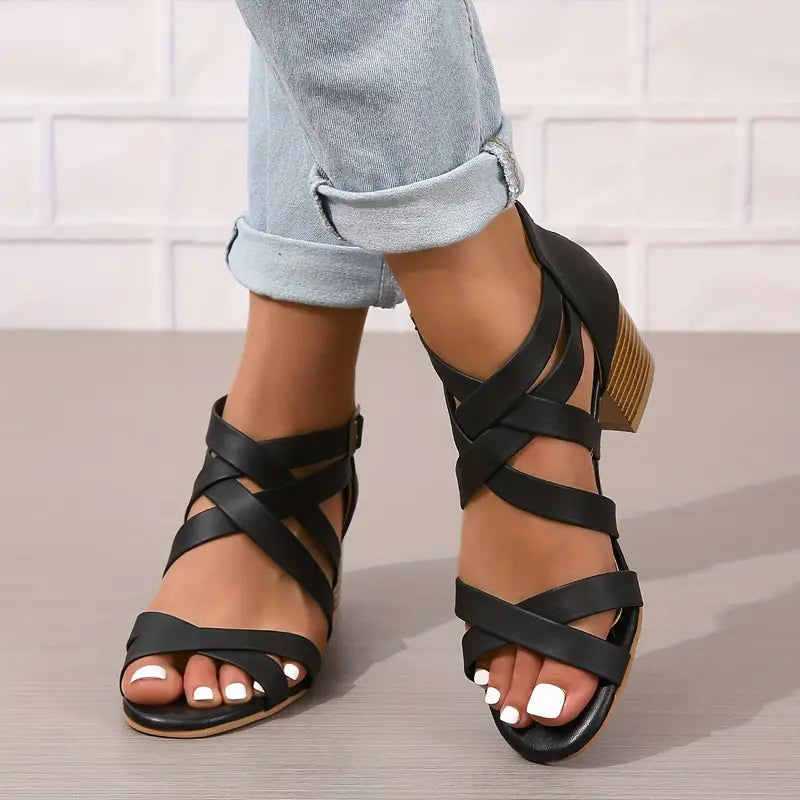 🔥Ultimo Giorno Promozione Sconto 50% - Sandali Ortopedici da Donna Retrò con Tacco Alto