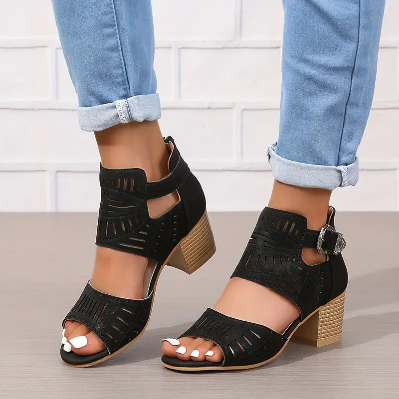 🔥 Ultimo Giorno Promozione 50% DI SCONTO - Scarpe Ortopediche in Pelle con Tacco Alto da Donna Nuove 2024