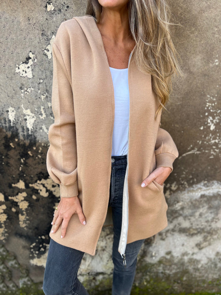 SVENDITA TOTALE🔥 Giacca Casual a Maniche Lunghe con Cerniera e Collo Tondo