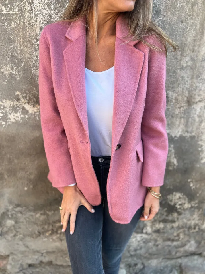🔥NOVITÀ- 48% DI SCONTO- Giacca casual da donna in cotone con revers e maniche lunghe