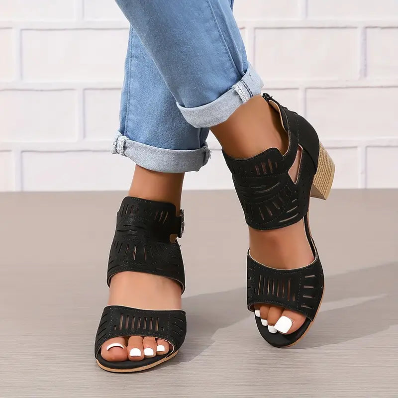 🔥 Ultimo Giorno Promozione 50% DI SCONTO - Scarpe Ortopediche in Pelle con Tacco Alto da Donna Nuove 2024