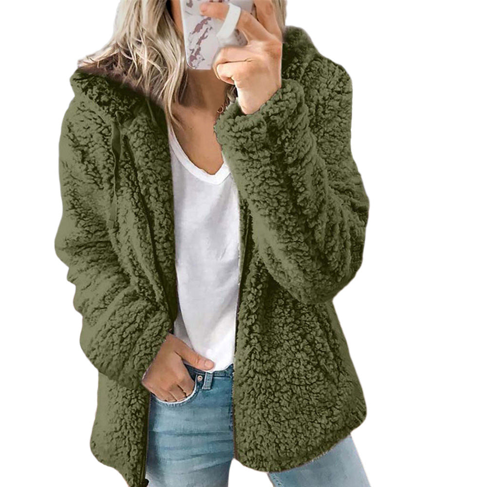 🔥ULTIMO GIORNO 50% DI SCONTO🔥 Cappotto di Lana con Cappuccio da Donna