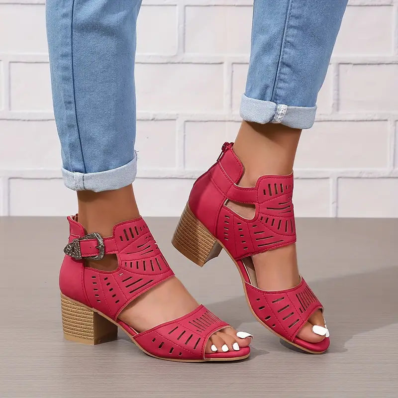 🔥 Ultimo Giorno Promozione 50% DI SCONTO - Scarpe Ortopediche in Pelle con Tacco Alto da Donna Nuove 2024