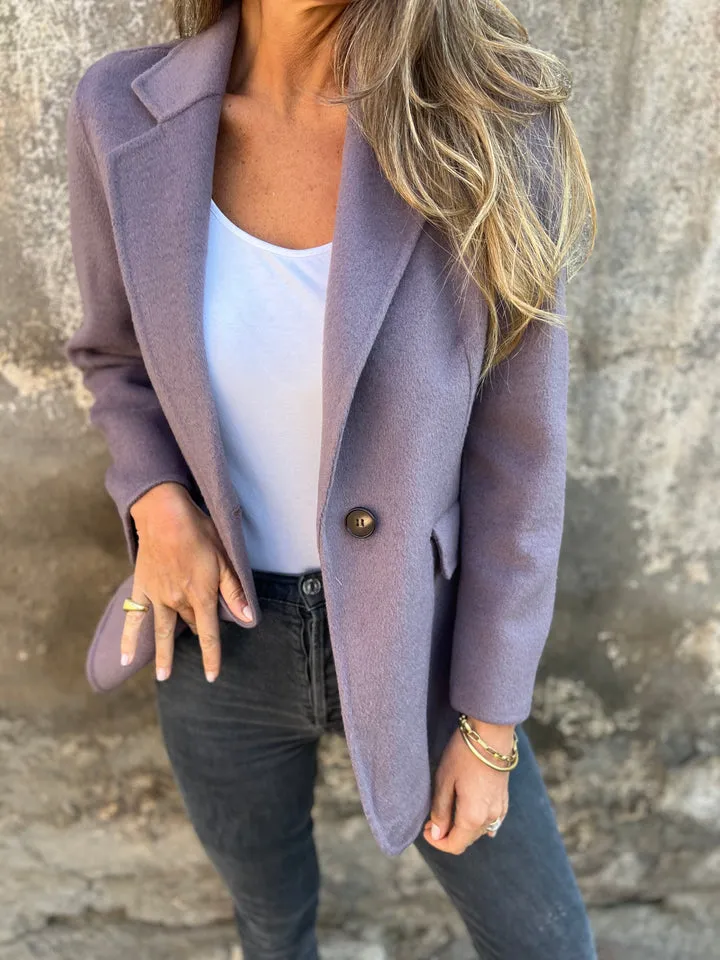🔥NOVITÀ- 48% DI SCONTO- Giacca casual da donna in cotone con revers e maniche lunghe