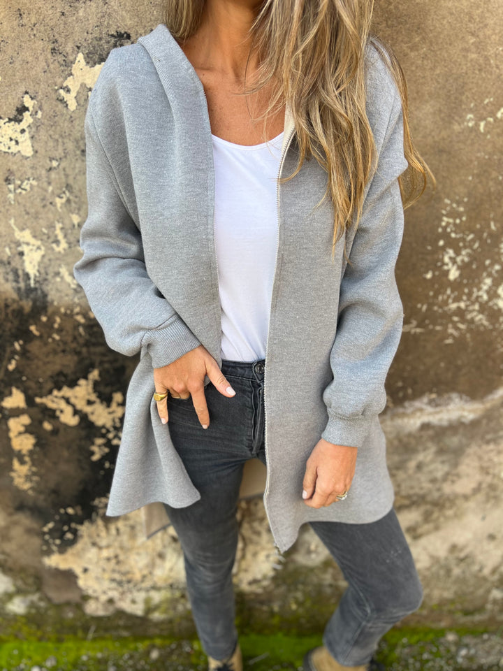 SVENDITA TOTALE🔥 Giacca Casual a Maniche Lunghe con Cerniera e Collo Tondo