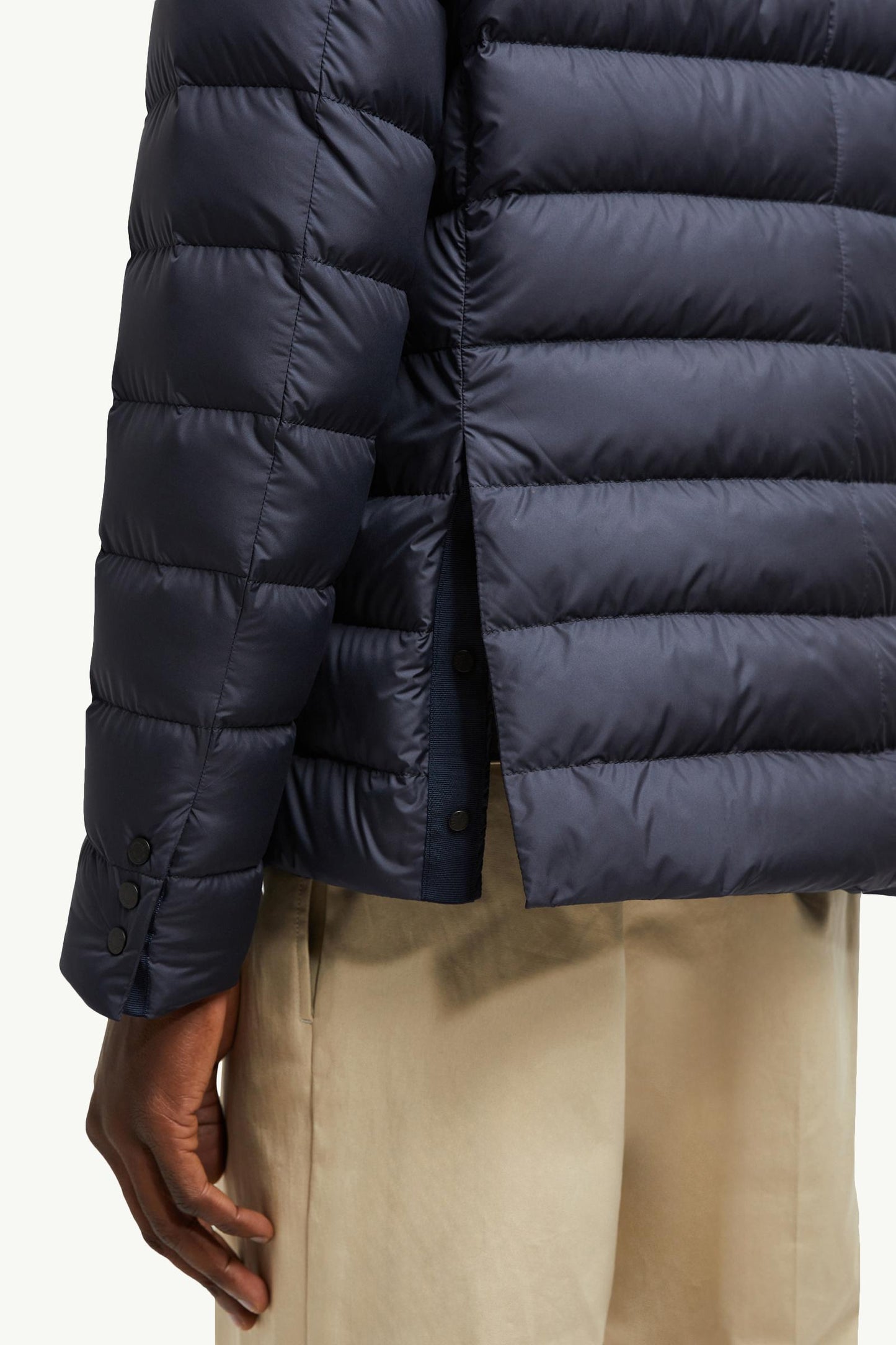 Carrelet Leather-Trimmed Down Blazer