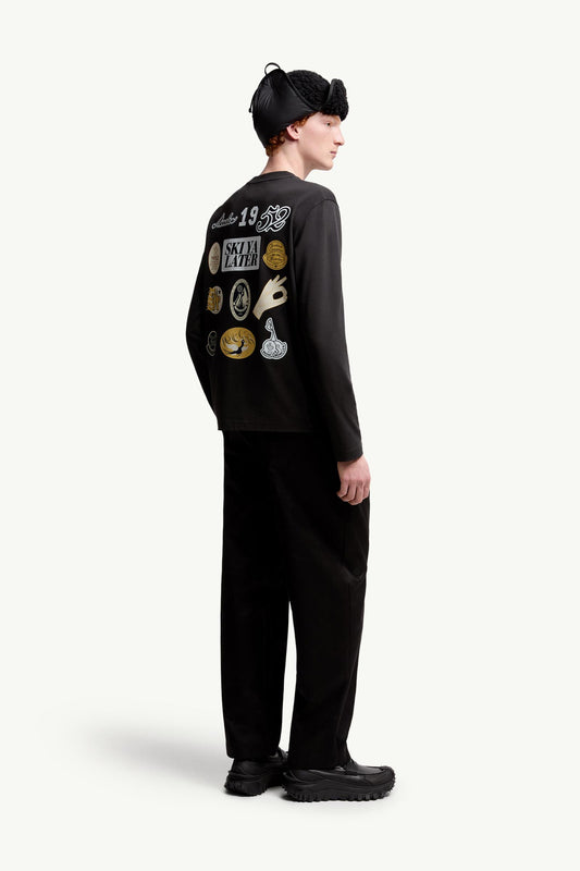 Cartoon Logos Long Sleeve Cotton T-Shirt