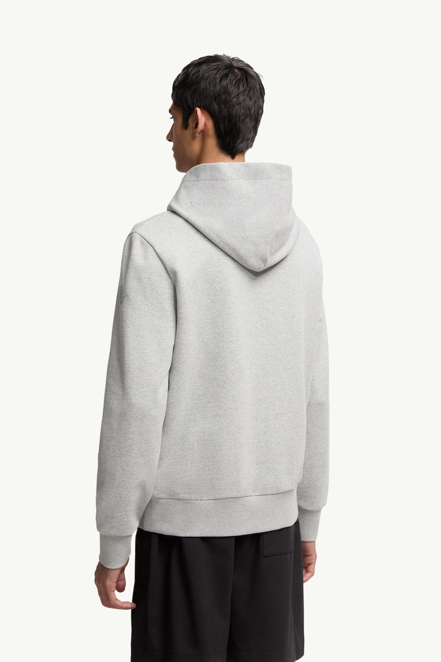Embroidered Mountain Logo Cotton Hoodie