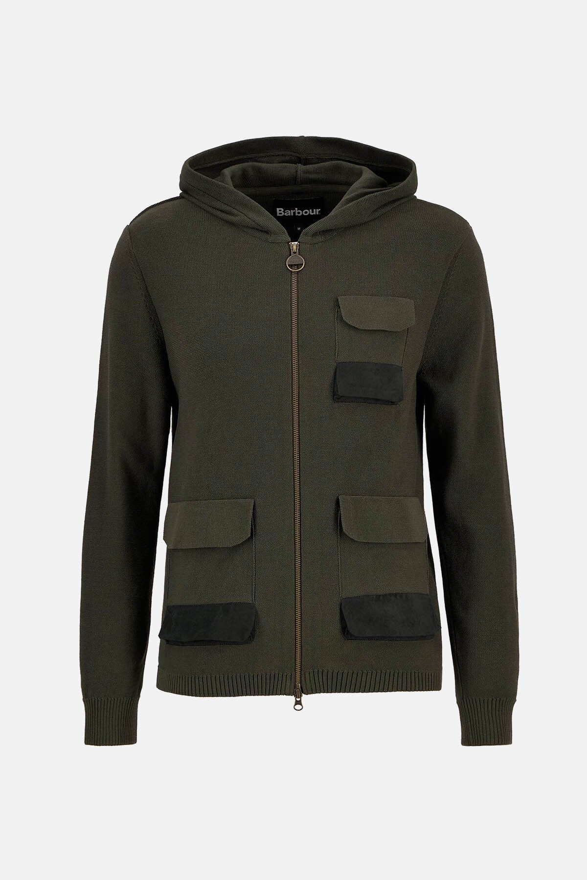 Multi-Pocket Knitted Hoodie