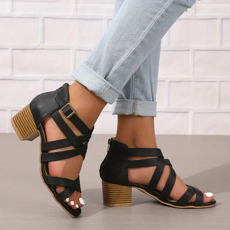 🔥Ultimo Giorno Promozione Sconto 50% - Sandali Ortopedici da Donna Retrò con Tacco Alto