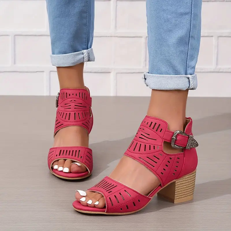 🔥 Ultimo Giorno Promozione 50% DI SCONTO - Scarpe Ortopediche in Pelle con Tacco Alto da Donna Nuove 2024