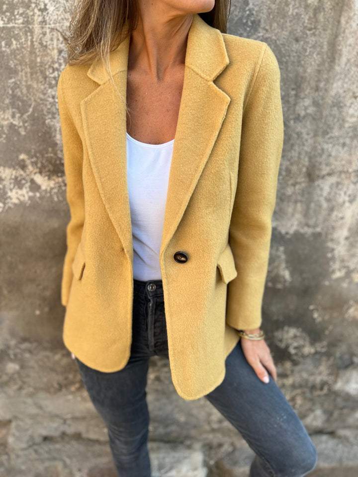🔥NOVITÀ- 48% DI SCONTO- Giacca casual da donna in cotone con revers e maniche lunghe