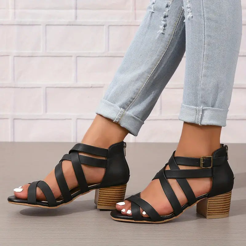 🔥Ultimo Giorno Promozione Sconto 50% - Sandali Ortopedici da Donna Retrò con Tacco Alto