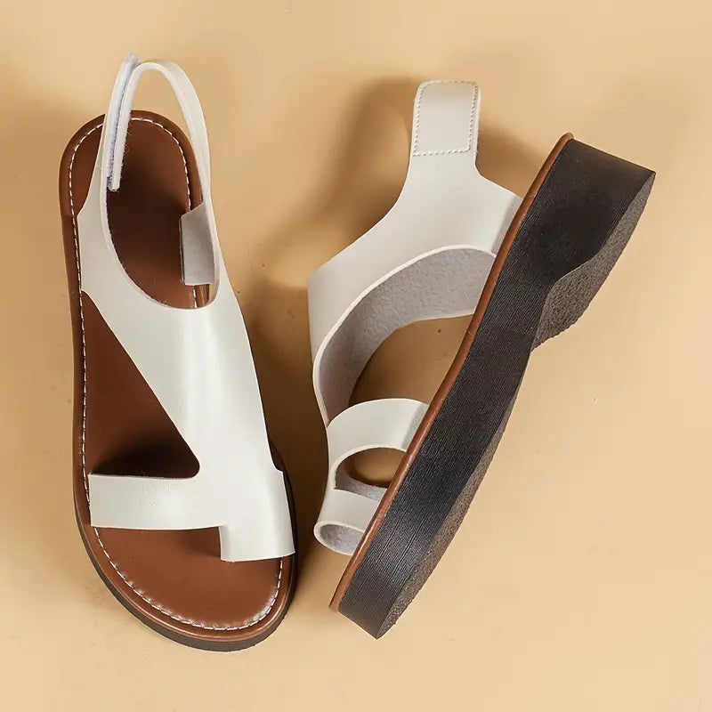 🔥ULTIMO GIORNO PROMOZIONE SCONTO DEL 50% - SANDALI ORTOPEDICI DA DONNA CON ZEPPA E PLATFORM IN PELLE