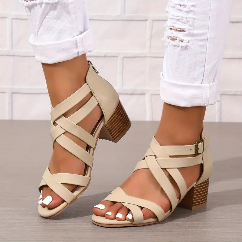 🔥Ultimo Giorno Promozione Sconto 50% - Sandali Ortopedici da Donna Retrò con Tacco Alto