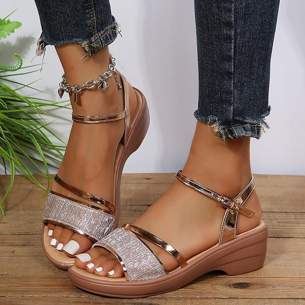🔥ULTIMO GIORNO SCONTO 50%🔥NUOVI SANDALI ORTOPEDICI DA DONNA CON ZEPPA E PUNTA APERTA 2024