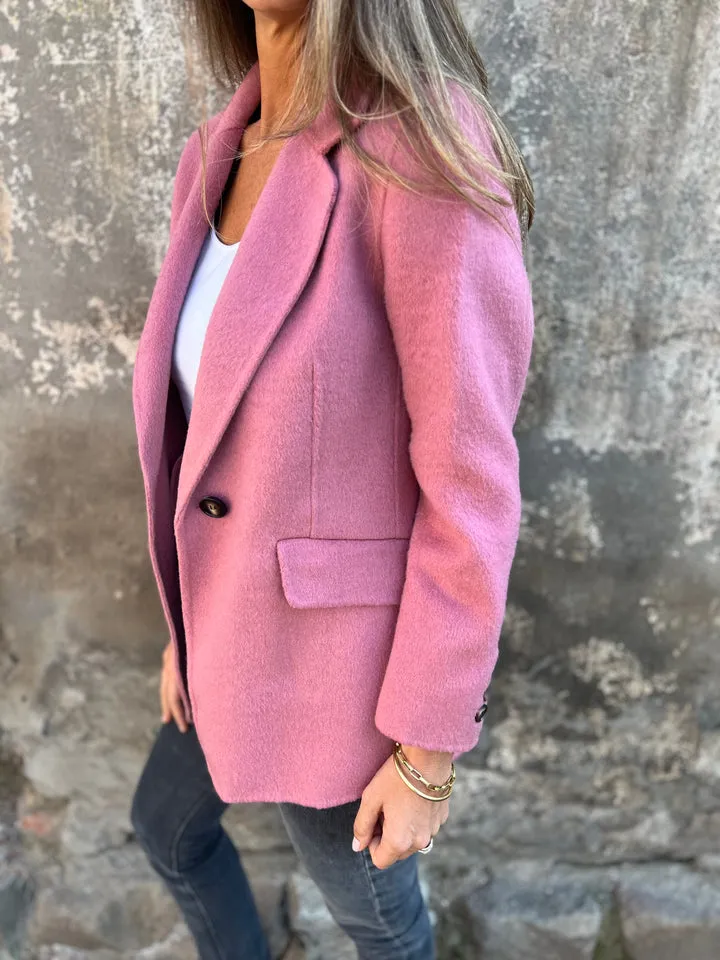 🔥NOVITÀ- 48% DI SCONTO- Giacca casual da donna in cotone con revers e maniche lunghe