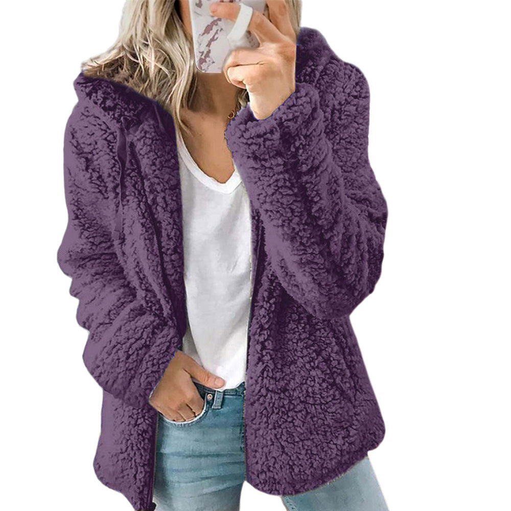 🔥ULTIMO GIORNO 50% DI SCONTO🔥 Cappotto di Lana con Cappuccio da Donna