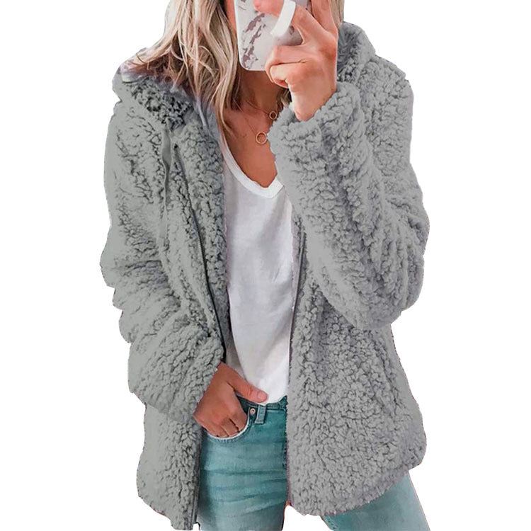 🔥ULTIMO GIORNO 50% DI SCONTO🔥 Cappotto di Lana con Cappuccio da Donna
