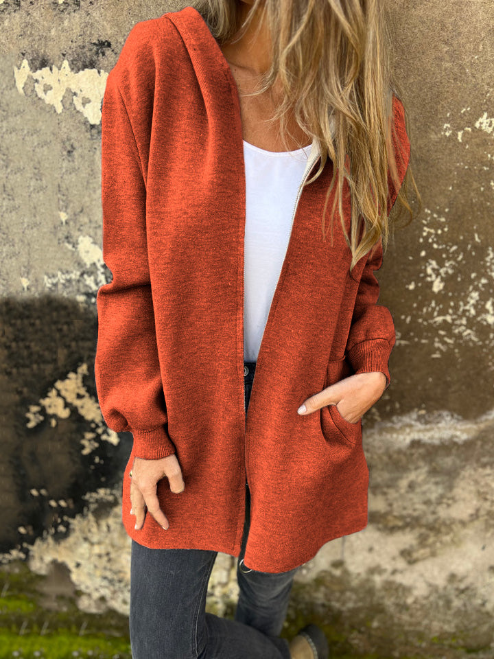 SVENDITA TOTALE🔥 Giacca Casual a Maniche Lunghe con Cerniera e Collo Tondo
