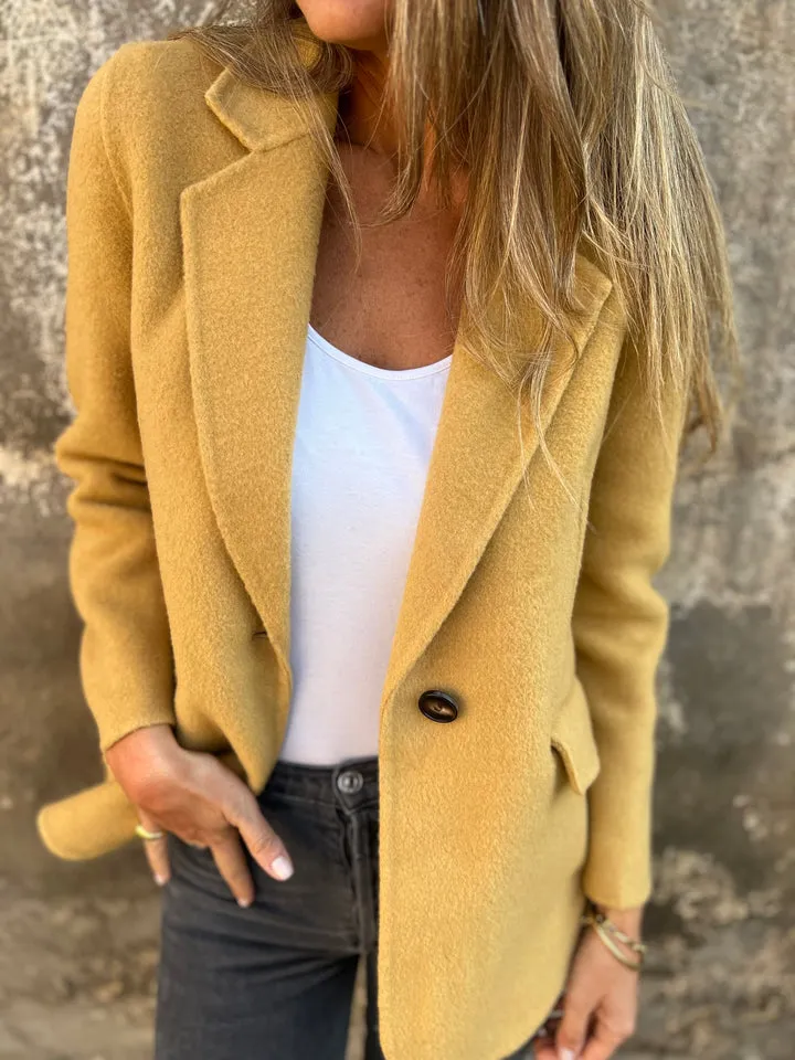 🔥NOVITÀ- 48% DI SCONTO- Giacca casual da donna in cotone con revers e maniche lunghe
