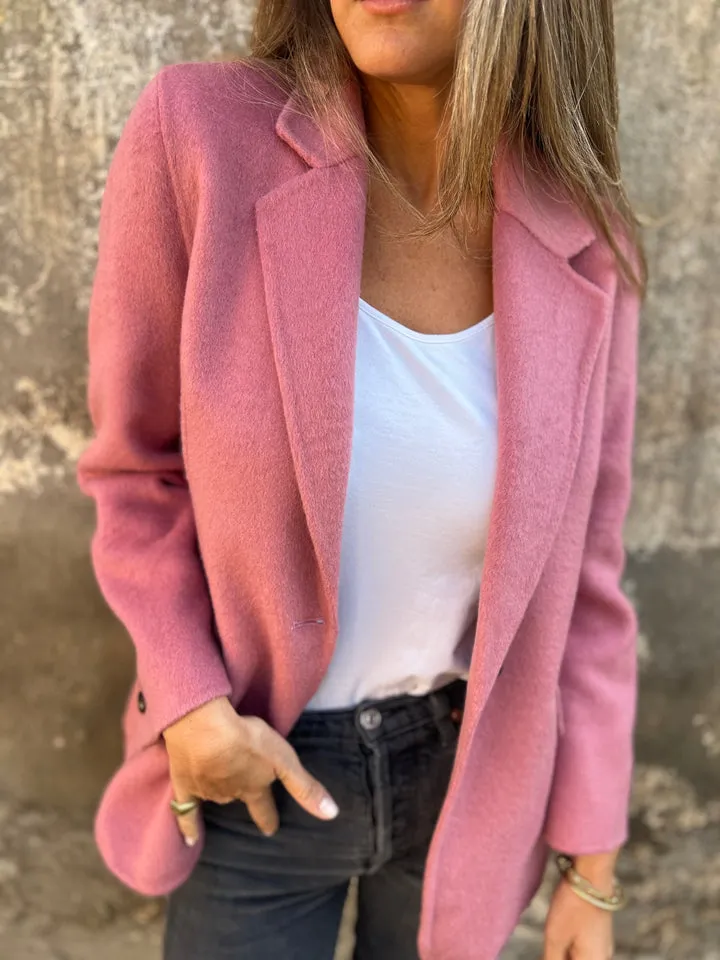 🔥NOVITÀ- 48% DI SCONTO- Giacca casual da donna in cotone con revers e maniche lunghe